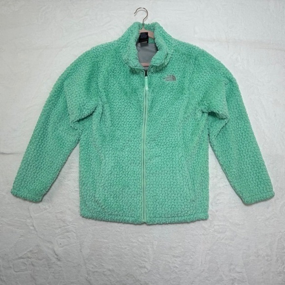 The North Face Osito Fleece Jacket High Pile Mint Green Girls XL 18